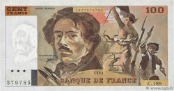 100 Francs DELACROIX imprimé en continu FRANCE  1990 F.69bis.02e1