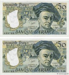 50 Francs QUENTIN DE LA TOUR Consécutifs FRANCE  1982 F.67.08 SPL+