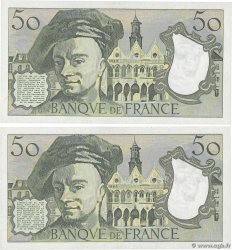 50 Francs QUENTIN DE LA TOUR Consécutifs FRANCE  1982 F.67.08 SPL+