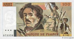 100 Francs DELACROIX modifié FRANCIA  1989 F.69.13b SC+