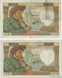 50 Francs JACQUES CŒUR Lot FRANCE  1941 F.19.09