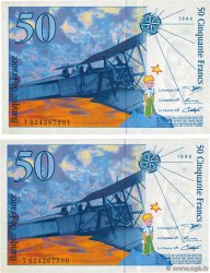 50 Francs SAINT-EXUPÉRY modifié Consécutifs FRANCE  1994 F.73.01d NEUF