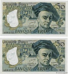 50 Francs QUENTIN DE LA TOUR Consécutifs FRANCE  1978 F.67.03