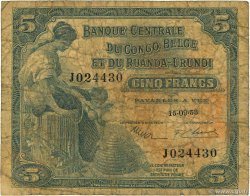50 Francs CONGO BELGA  1953 P.21