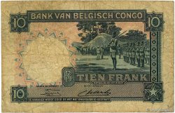 10 Francs CONGO BELGE  1949 P.14E B