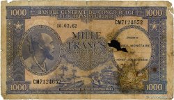 1000 Francs RÉPUBLIQUE DÉMOCRATIQUE DU CONGO  1962 P.002