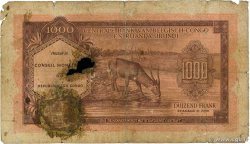 1000 Francs RÉPUBLIQUE DÉMOCRATIQUE DU CONGO  1962 P.002 AB