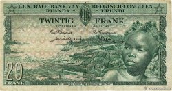 20 Francs CONGO BELGE  1956 P.31 TB