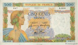 500 Francs LA PAIX FRANCIA  1941 F.32.19 BC+