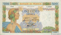 500 Francs LA PAIX FRANCIA  1941 F.32.24 BB
