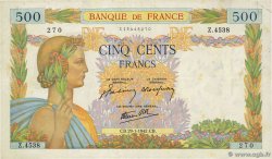 500 Francs LA PAIX FRANCE  1942 F.32.28