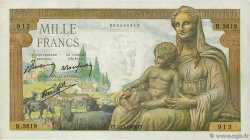 1000 Francs DÉESSE DÉMÉTER FRANKREICH  1943 F.40.17