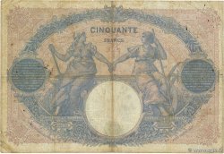 50 Francs BLEU ET ROSE FRANCIA  1913 F.14.26 q.MB