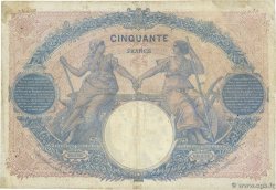 50 Francs BLEU ET ROSE FRANKREICH  1916 F.14.29 S