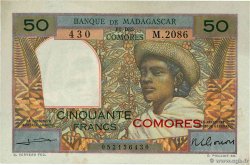 50 Francs COMOROS  1960 P.02b2 XF+