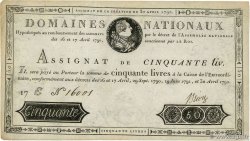 50 Livres FRANCE  1792 Ass.28a SPL+