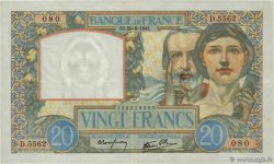 20 Francs TRAVAIL ET SCIENCE FRANCE  1941 F.12.17 TTB+