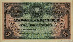 5 Libras MOZAMBIQUE Beira 1934 P.R32