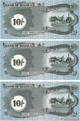 10 Shillings Consécutifs BIAFRA  1968 P.04 NEUF