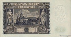 20 Zlotych POLOGNE  1936 P.077 SPL