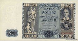 20 Zlotych POLAND  1936 P.077 AU+