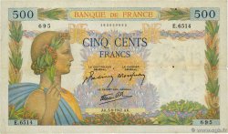 500 Francs LA PAIX FRANKREICH  1942 F.32.39
