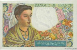 5 Francs BERGER FRANCE  1943 F.05.05 UNC