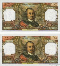 100 Francs CORNEILLE Consécutifs FRANCIA  1978 F.65.62