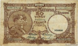 20 Francs BELGIEN  1945 P.111