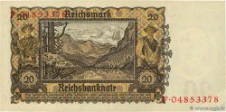 20 Reichsmark ALLEMAGNE  1939 P.185 SUP