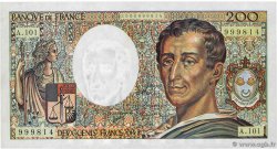 200 Francs MONTESQUIEU alphabet 101 FRANCE  1992 F.70bis.01 AU+