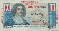 10 Francs Colbert Spécimen GUADELOUPE  1946 P.32s SPL