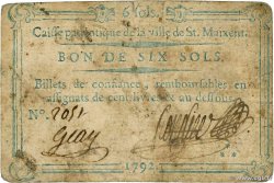 6 Sols FRANCE Regionalismus und verschiedenen Saint-Maixent 1792 Kc.79.068 S