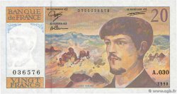 20 Francs DEBUSSY à fil de sécurité FRANCE  1990 F.66bis.01A30 pr.NEUF