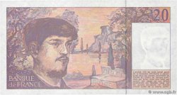 20 Francs DEBUSSY à fil de sécurité FRANCIA  1990 F.66bis.01A30 q.FDC