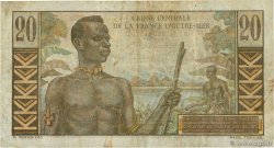 20 Francs Émile Gentil AFRIQUE ÉQUATORIALE FRANÇAISE  1946 P.22 BC+