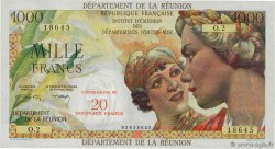 20 NF sur 1000 Francs Union Française REUNION ISLAND  1967 P.55b VF+