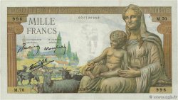 1000 Francs DÉESSE DÉMÉTER FRANCIA  1942 F.40.01 MBC