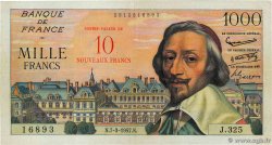 10 NF sur 1000 Francs RICHELIEU FRANCE  1957 F.53.01 XF