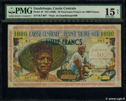 10 NF sur 1000 Francs Pêcheur GUADELOUPE  1960 P.43 MB