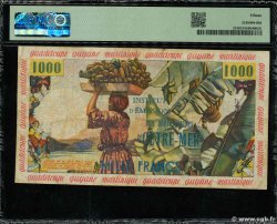 10 Nouveaux Francs sur 1000 Francs Pêcheur FRENCH ANTILLES  1964 P.02 F