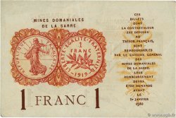 1 Franc MINES DOMANIALES DE LA SARRE FRANCE  1920 VF.51.04 VF