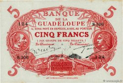 5 Francs Cabasson rouge GUADELOUPE  1945 P.07e SPL