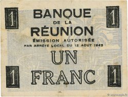 1 Franc Croix de Lorraine ÎLE DE LA RÉUNION  1943 P.34 TTB+