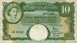 10 Shillings AFRICA DI L EST BRITANNICA   1958 P.38