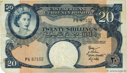 20 Shillings ÁFRICA ORIENTAL BRITÁNICA  1958 P.39 BC+