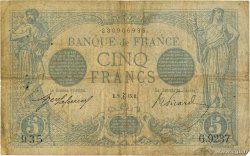 5 Francs BLEU FRANCIA  1915 F.02.34 q.MB