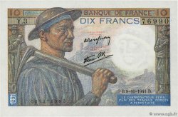 10 Francs MINEUR FRANKREICH  1941 F.08.02 fST+