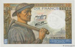 10 Francs MINEUR FRANKREICH  1942 F.08.06 ST