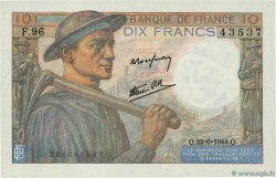 10 Francs MINEUR FRANCE  1944 F.08.12 UNC